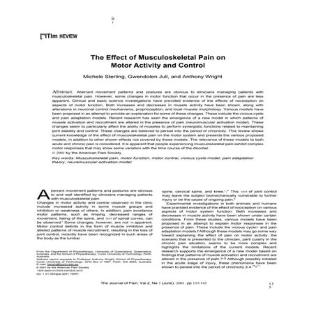Dor e controle motor