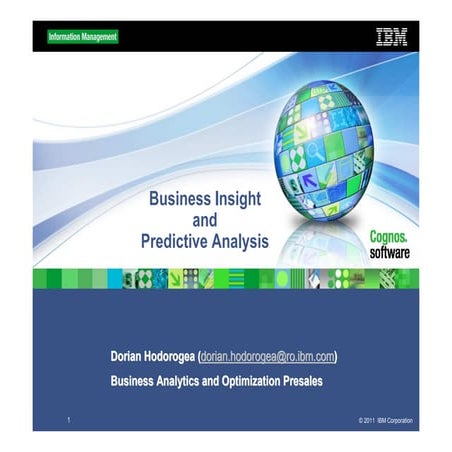 Business Insight and Predictive Analysis