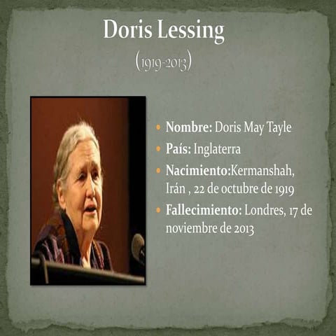 Doris lessing | PPT