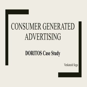 Doritos - Consumer Generated Advertising