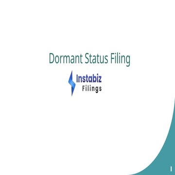 Step-by-Step Process for Dormant Status Filing | PPT