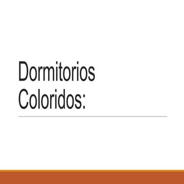 Dormitorios Coloridos.