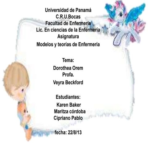 AUTOCUIDADO DE DOROTHEA OREM