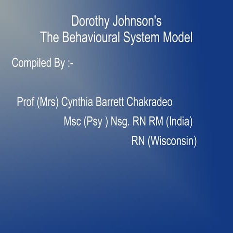 Dorothy johnson ppt 
