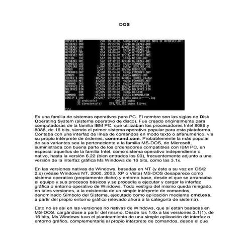 DOS (sistema operativo)