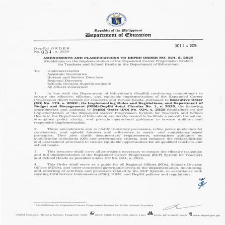 Deped Order 34, series 2025-of Maasin Integrated School