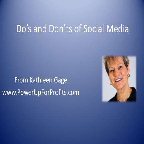 Social Media Do's and Don'ts