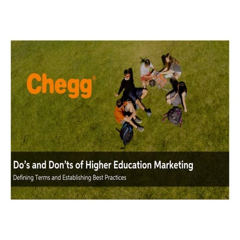 The Do's and Don'ts for Digital Marketing for Higher Education