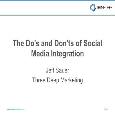 Do's and Don't of Social Media Integration