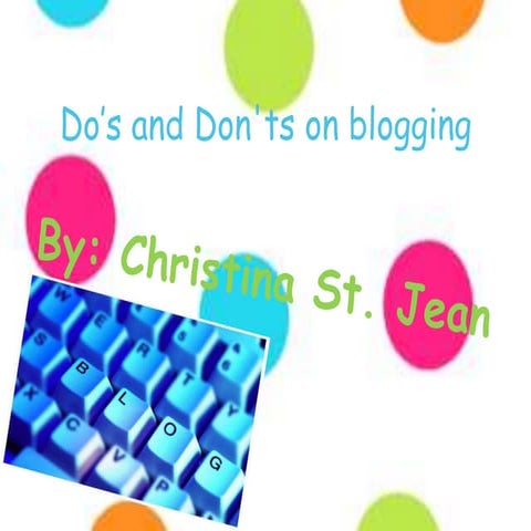 Do’S And Donts On Blogging