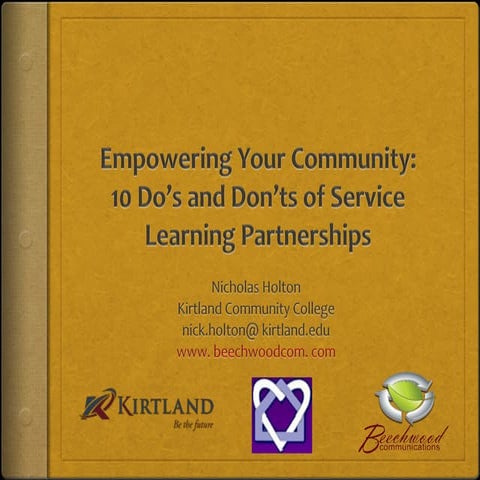 Empowering Your Community: Do’s and Don’ts of Service-Learning Partnerships
