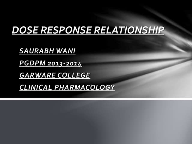 Dose Response Curve | PPTX | Endocrine and Metabolic Diseases ...