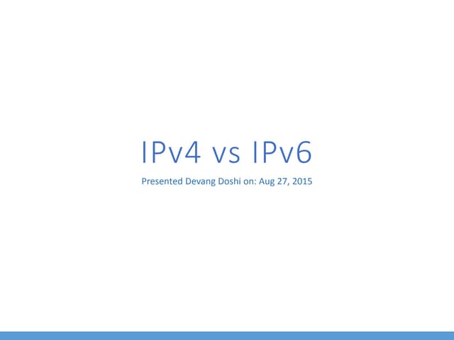 IPV4 vs IPV6