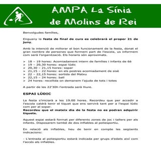 Dosier festa final de curs