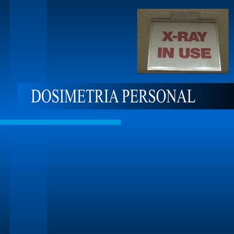 Dosimetria personal de radiacion con OSL-INLIGHT | PDF