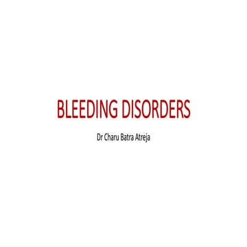 Comprehensive Overview of Bleeding Disorders and Hemostasis Mechanisms ...