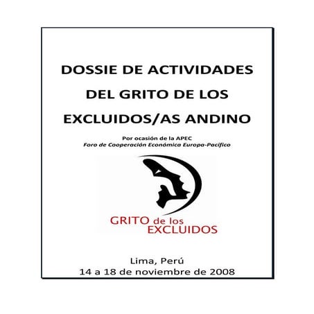 Dossie Actividade Del Grito De Los Excluidos