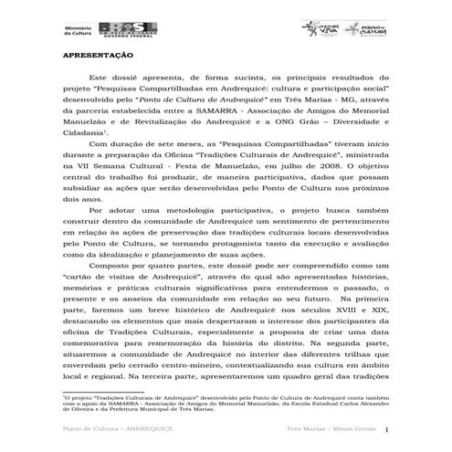 Pequisas compartihadas em Andrequicé