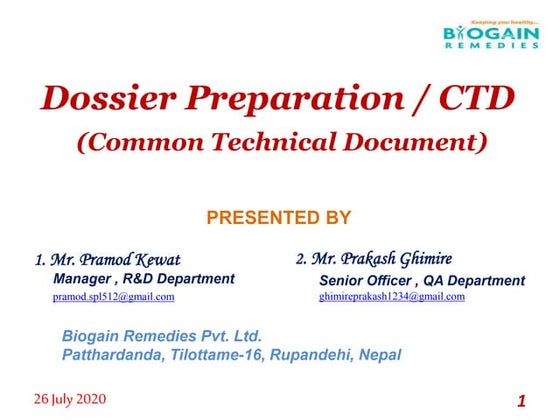 Dossier format and filing.pptx