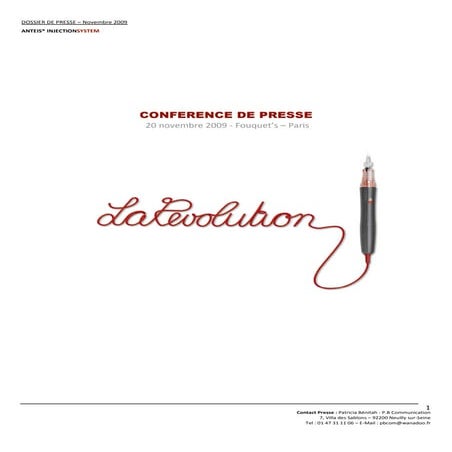 Dossier de presse ANTEIS