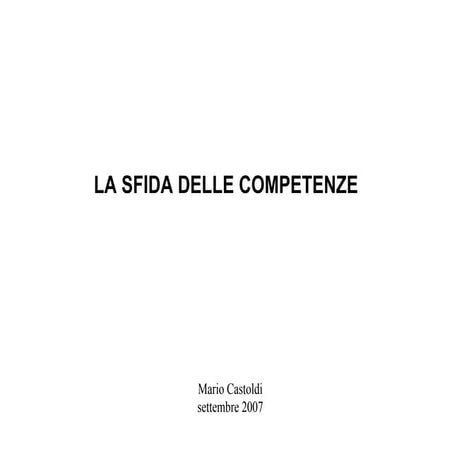 La sfida delle competenze