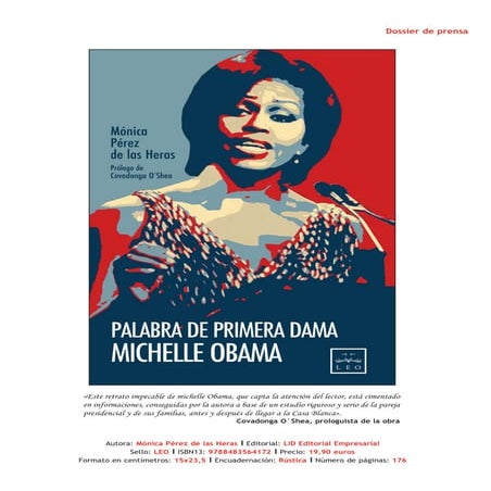 Dossier de prensa del libro "Palabra de Primera Dama. Michelle Obama"