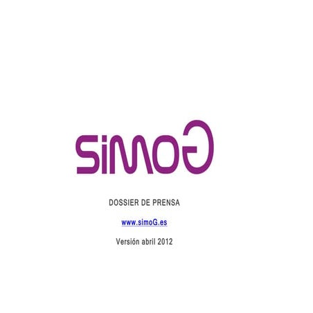 Dossier de prensa simoG