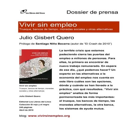 Dossier de prensa vivir sin empleo