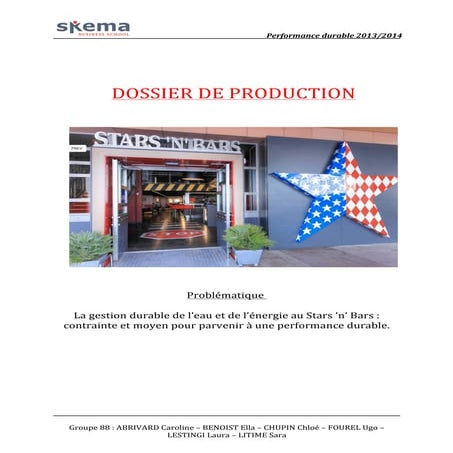 Dossier de production Groupe 88