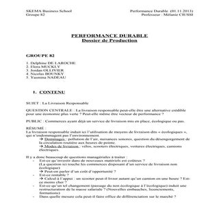 Dossier de production  - Groupe 82