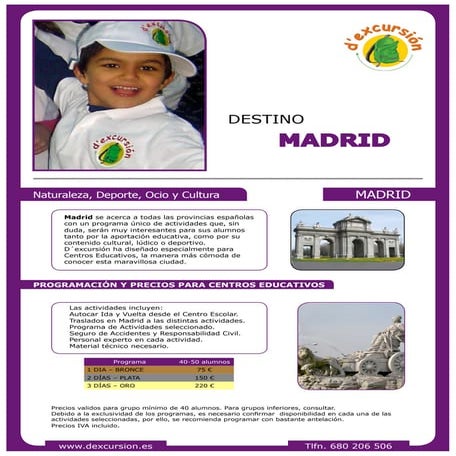 Dossier destino madrid   autocar