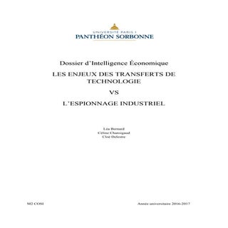 Projet intelligence économique : L...