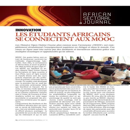 Les MOOC/CLOM en Afrique