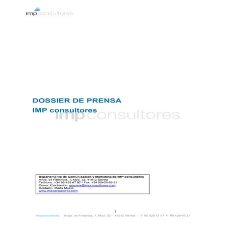 Dossier prensa de imp consultores