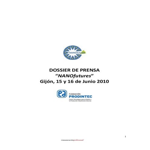 Dossier Prensa NanoFutures