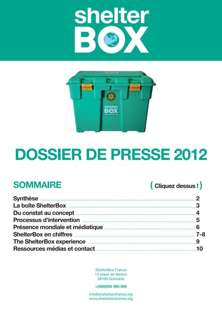 Dossier de presse