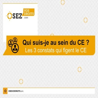 Fonctionnement du comité d'entrepri...