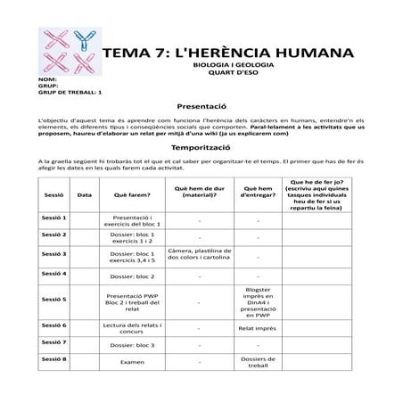 Dossier de Treball Alumnes 4ESO