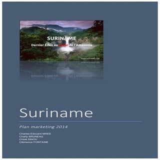 Etude sur le Suriname. Comment déve...