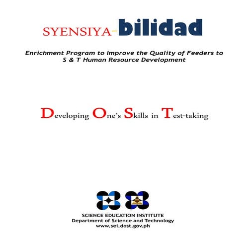 Dost SEI-Scholarship Exam Reviewer