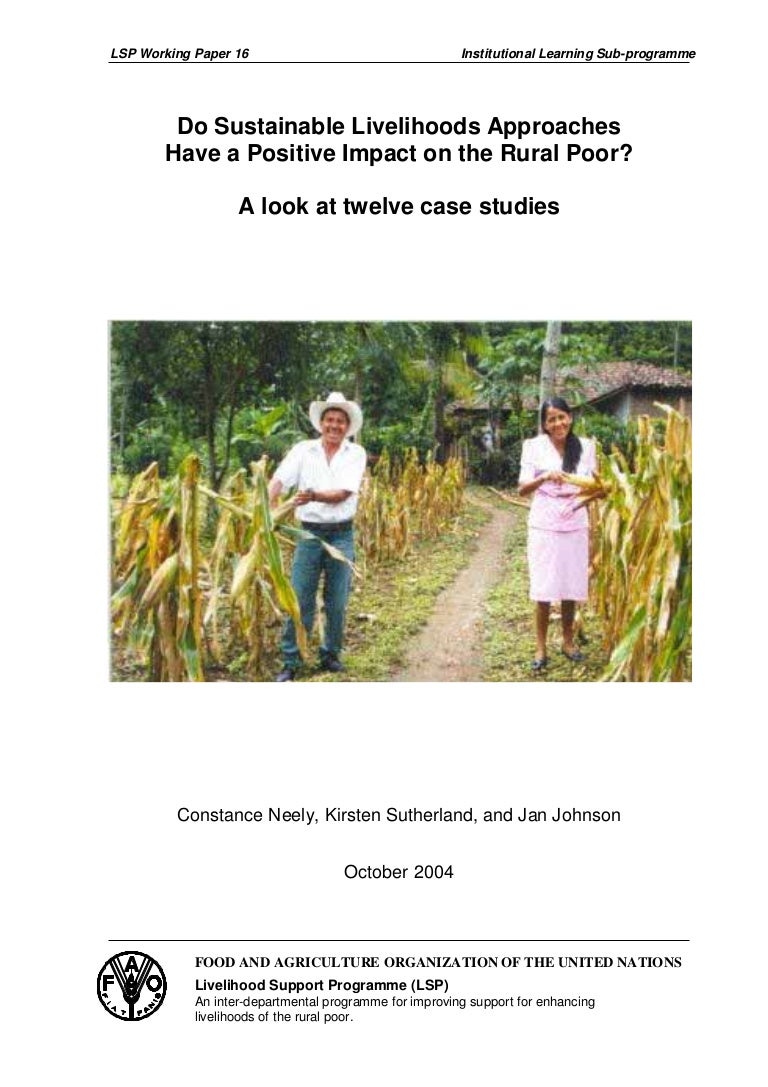 Do sustainable livelihoods approaches have a positive impact of the r…