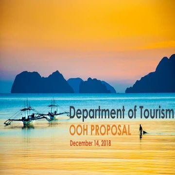 Sample Pitch Presentation for Department of Tourism OOH | PDF