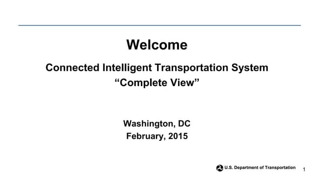 Tech Jam 2015: Connected Intelligent Transportation System “Complete View”
