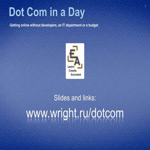 Dot Com In A Day