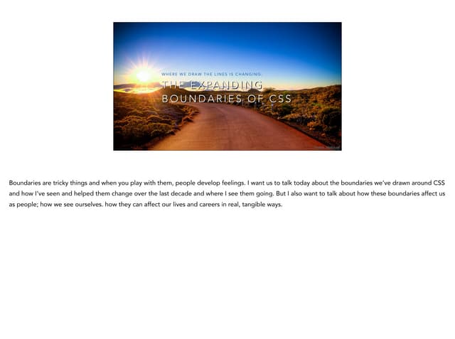 The Expanding Boundaries of CSS