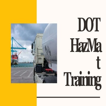 Dot haz mat training | PPTX