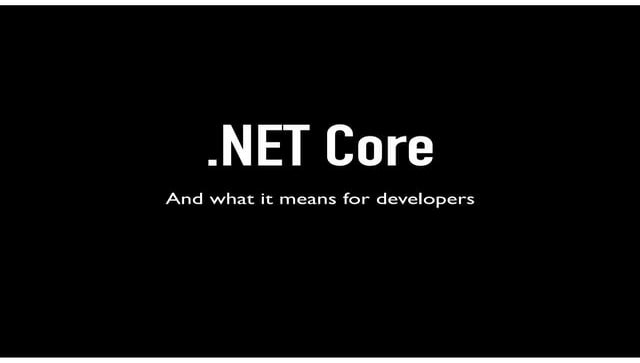 Dot Net Core