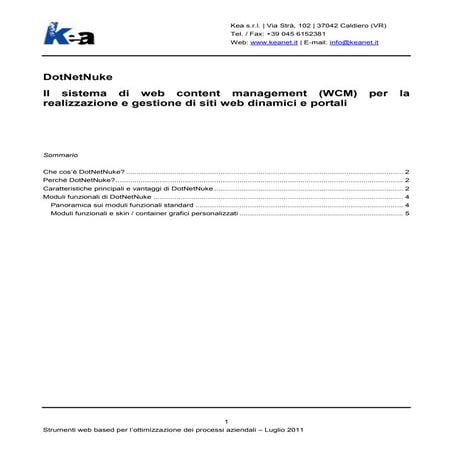 DotNetNuke: il sistema di web content management per realizzare siti web e po...
