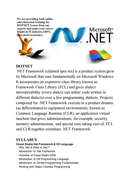 Introduction to .net | PPT