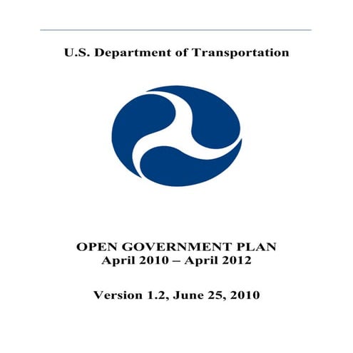 DOT Open Gov Plan Final